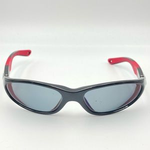 Vintage Liberty Sport Black Red Oval Sunglasses